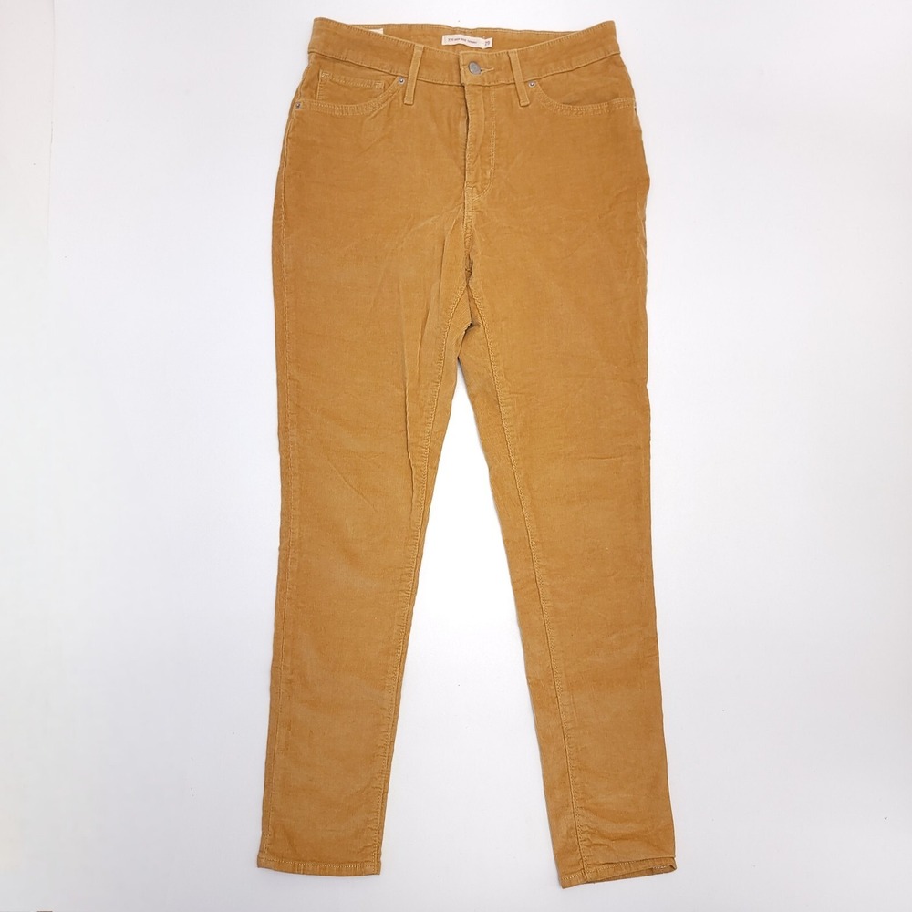 Levis Premium‎ 721 High Rise Skinny Corduroy Brown Pants Womens W29 x L30